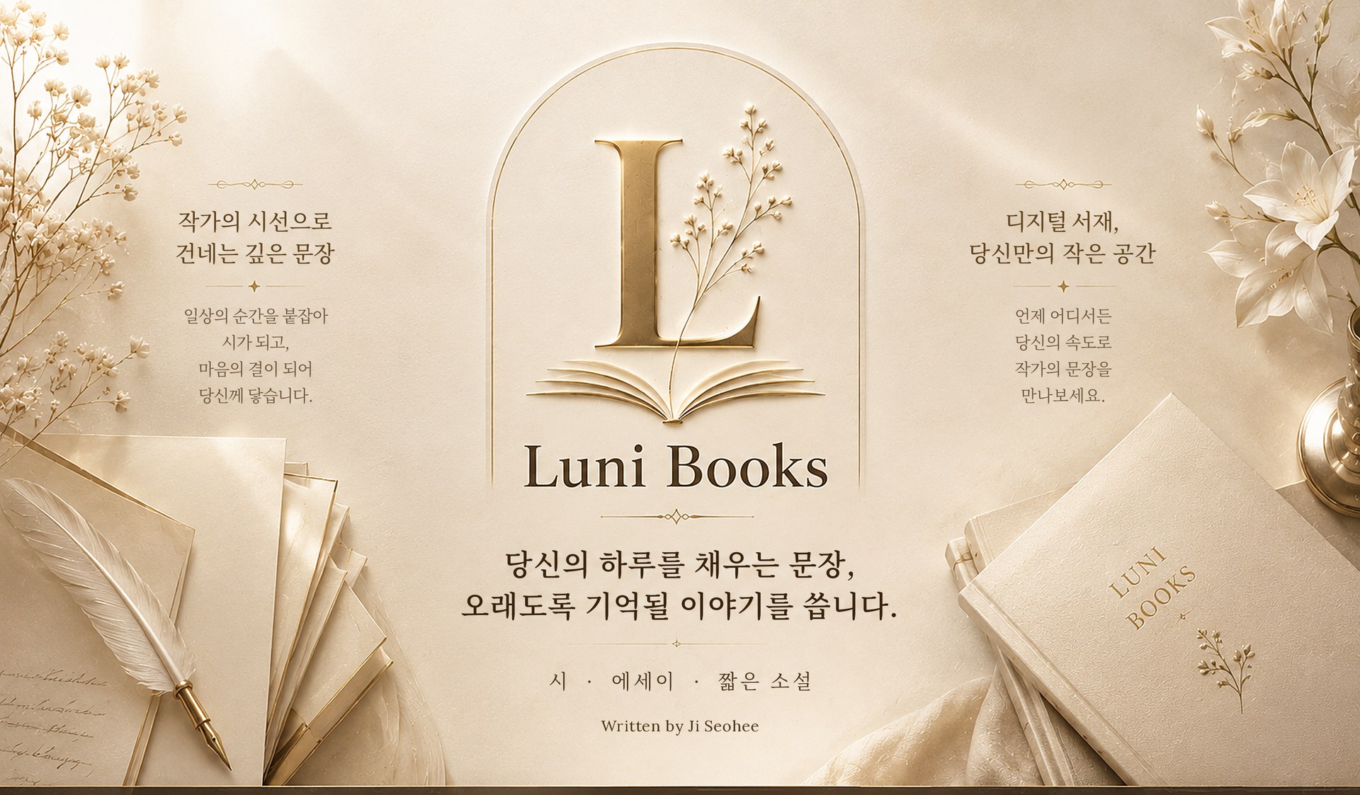 Luni Books — 당신의 하루를 채우는 문장, 오래도록 기억될 이야기를 씁니다. 시 · 에세이 · 단편 소설. Written by Ji Seohee